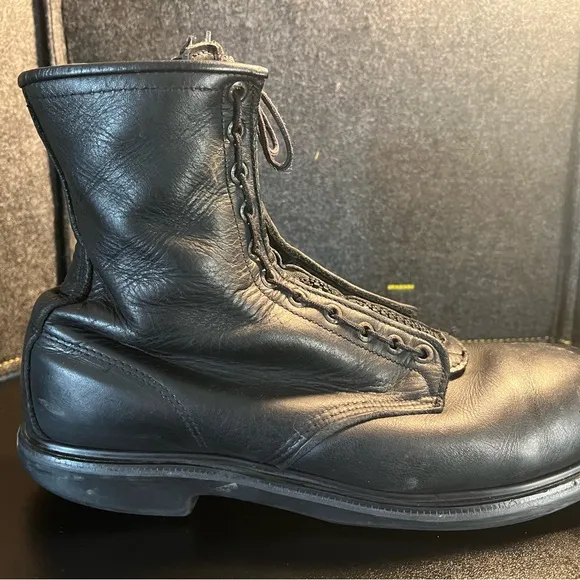 Red Wing Men's 4473 Steel Toe 11.5 D Combat Military Firefighter Black Zipper