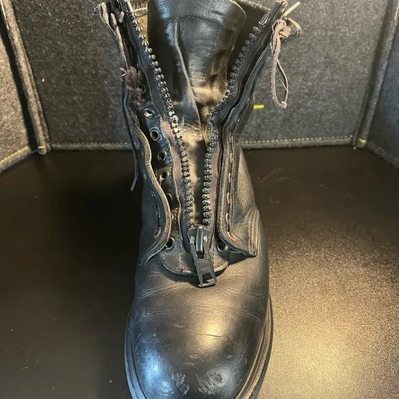 Red Wing Men's 4473 Steel Toe 11.5 D Combat Military Firefighter Black Zipper