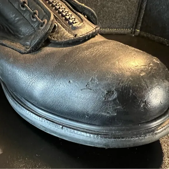 Red Wing Men's 4473 Steel Toe 11.5 D Combat Military Firefighter Black Zipper