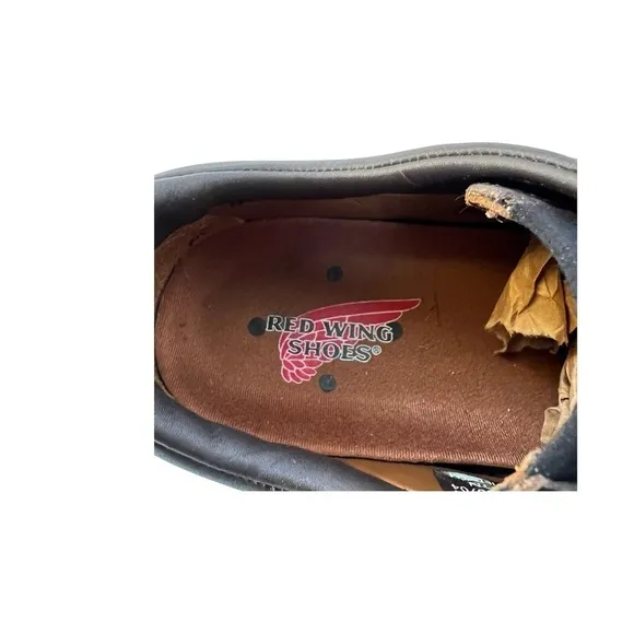 Red Wing Men’s Pebbled Leather Steel Toe Safety Shoes. Sz. 6.5
