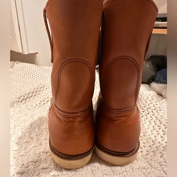 RED WING PECOS SIZE 13 Men's Brown Leather Boots soft toe.