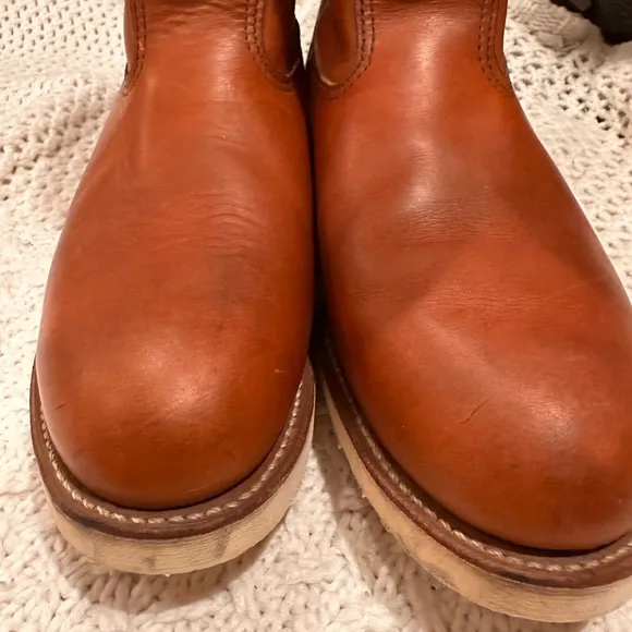 RED WING PECOS SIZE 13 Men's Brown Leather Boots soft toe.