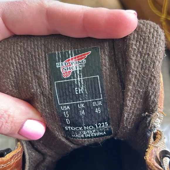 Red Wing Shoes •15• Classic Lightweight 1225 EH Rated Leather Work Boot