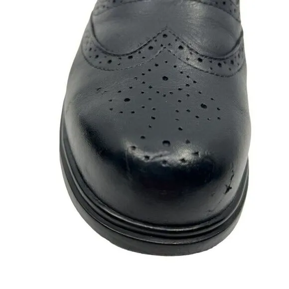 Red Wing Shoes Mens Brogue Dress Black Leather Steel Toe Wingtip Lace Up 8.5D