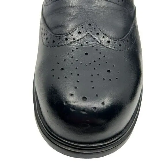 Red Wing Shoes Mens Brogue Dress Black Leather Steel Toe Wingtip Lace Up 8.5D