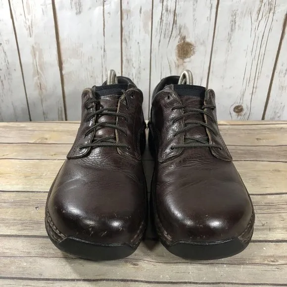 Red Wing Shoes Safety Toe Oxfords 6704 Mens Size 9.5D Leather Lace Up Brown