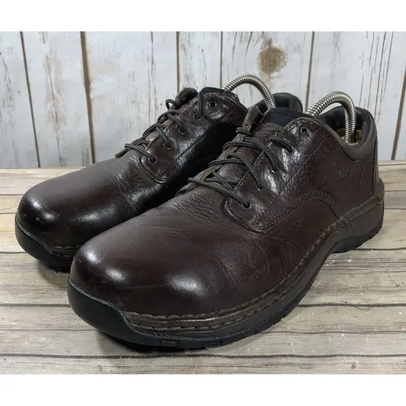 Red Wing Shoes Safety Toe Oxfords 6704 Mens Size 9.5D Leather Lace Up Brown
