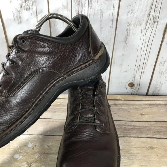 Red Wing Shoes Safety Toe Oxfords 6704 Mens Size 9.5D Leather Lace Up Brown