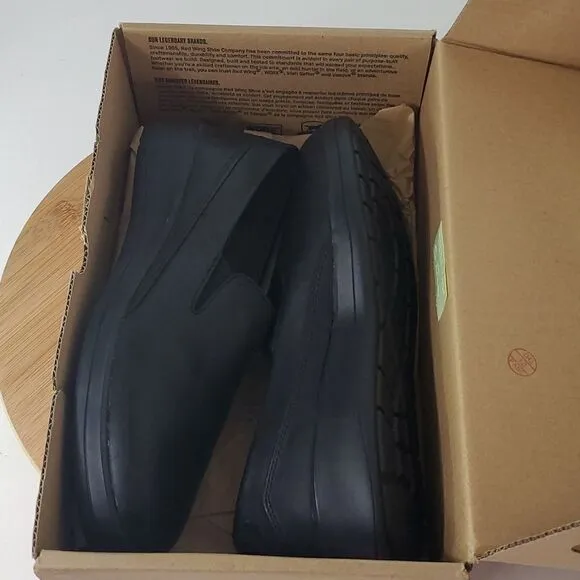 Red Wing Shoes Women's Leather Slip On Work Shoe Black Size 9.5 B Style 8330