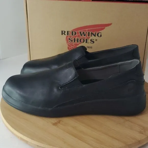 Red Wing Shoes Women's Leather Slip On Work Shoe Black Size 9.5 B Style 8330