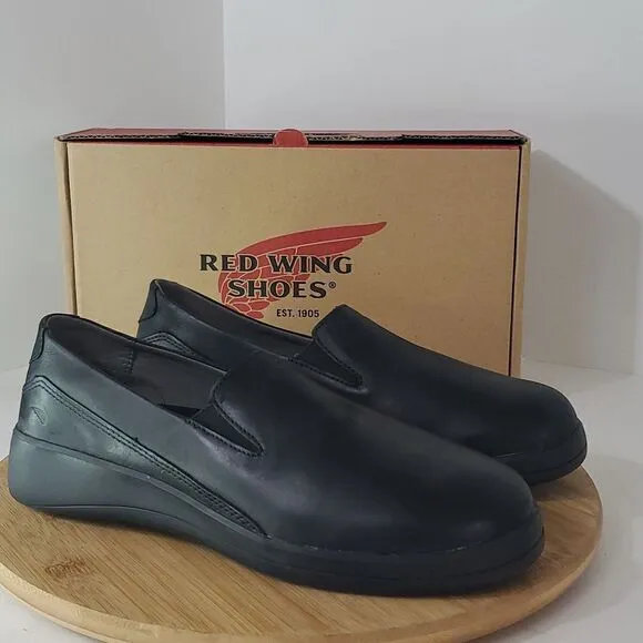 Red Wing Shoes Women's Leather Slip On Work Shoe Black Size 9.5 B Style 8330