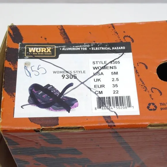 Red Wing Worx 9305 US 5M Women's Sneakers Aluminum Toe Electrical Hazard NIB