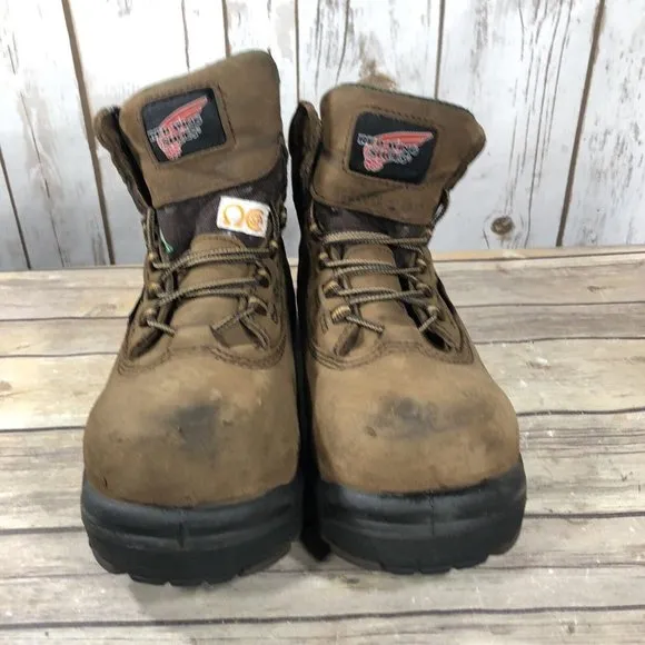Red Wings Shoes King Toe Safety Boots Womens Size 7 Leather #3540 Brown Lace Up