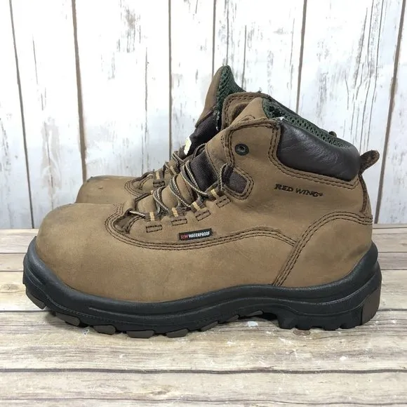 Red Wings Shoes King Toe Safety Boots Womens Size 7 Leather #3540 Brown Lace Up