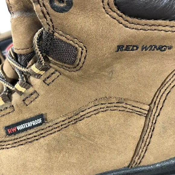 Red Wings Shoes King Toe Safety Boots Womens Size 7 Leather #3540 Brown Lace Up