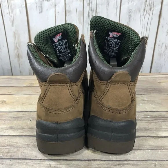 Red Wings Shoes King Toe Safety Boots Womens Size 7 Leather #3540 Brown Lace Up