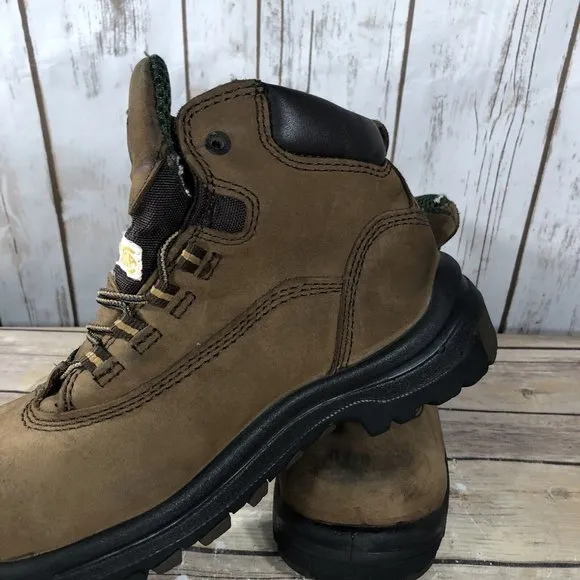Red Wings Shoes King Toe Safety Boots Womens Size 7 Leather #3540 Brown Lace Up