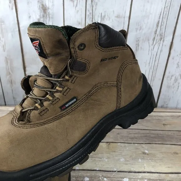 Red Wings Shoes King Toe Safety Boots Womens Size 7 Leather #3540 Brown Lace Up