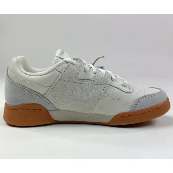 Reebok Classic Workout Plus Mens 8.5 White Gray Training Athletic Shoes GW7264