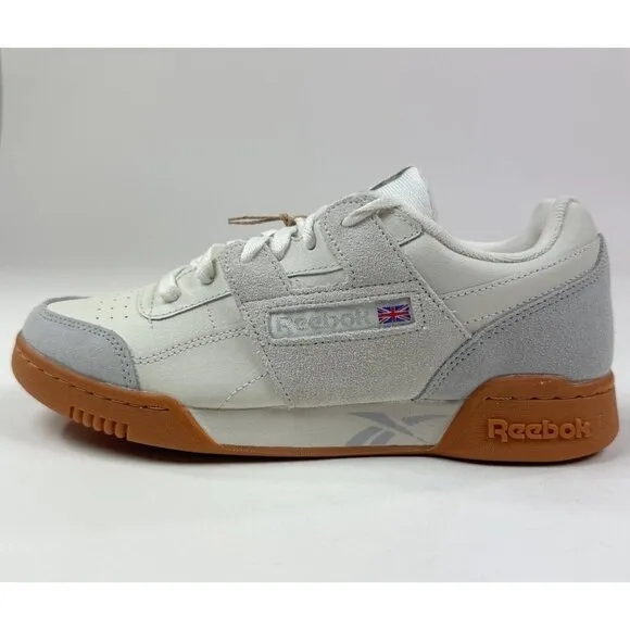 Reebok Classic Workout Plus Mens 8.5 White Gray Training Athletic Shoes GW7264