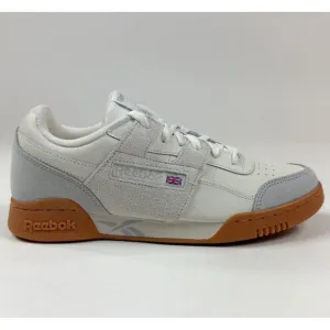 Reebok Classic Workout Plus Mens 8.5 White Gray Training Athletic Shoes GW7264