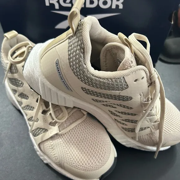 Reebok Fusion Flexweave™ Work EH Comp Toe Work Shoes Ivory Beige Size 7M New