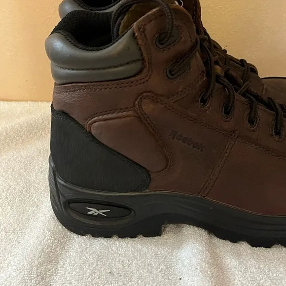 Reebok Leather Safety Steel Toe Shoes Sz 6 1/2