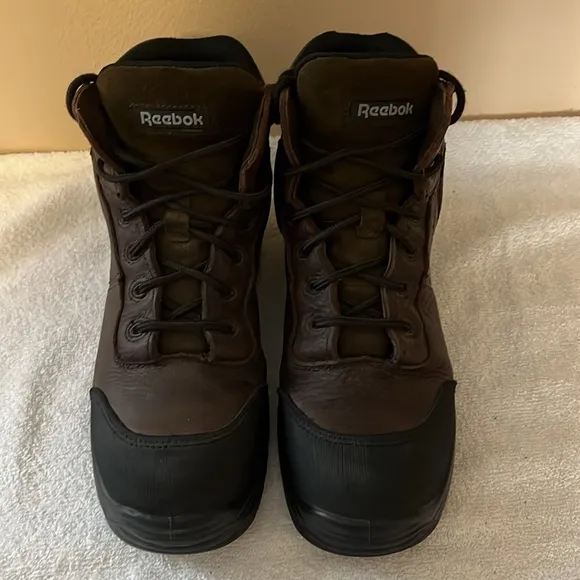 Reebok Leather Safety Steel Toe Shoes Sz 6 1/2