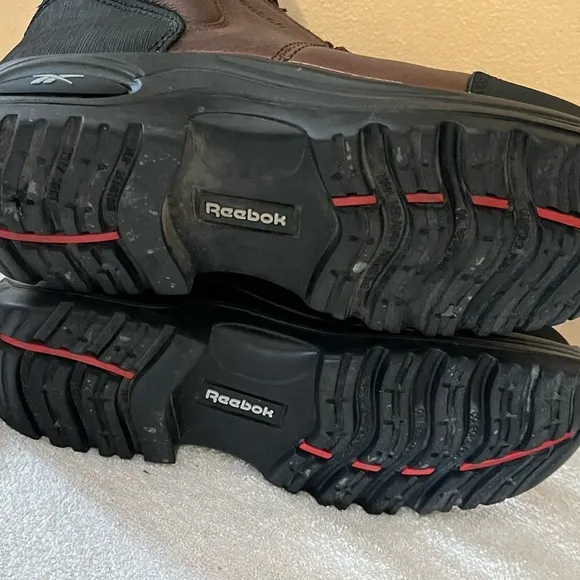 Reebok Leather Safety Steel Toe Shoes Sz 6 1/2