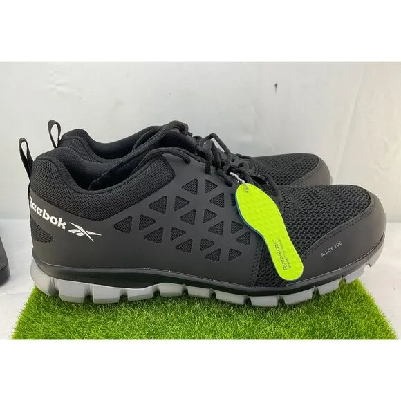 Reebok Mens 11.5M Sublite Cushion Work Athletic Shoes Black Alloy Toe