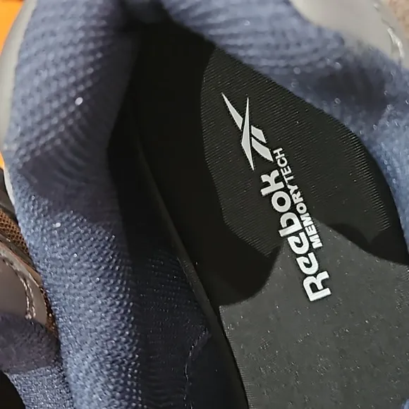 REEBOK MEN'S HYPERIUM SAFETY SHOES TAN/BLUE/BROWN RB3260 SIZE 10.5 M