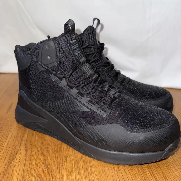 REEBOK Nano X1 Adventure Work Men's Athletic Mid Cut Black Boots Size 7M NEW