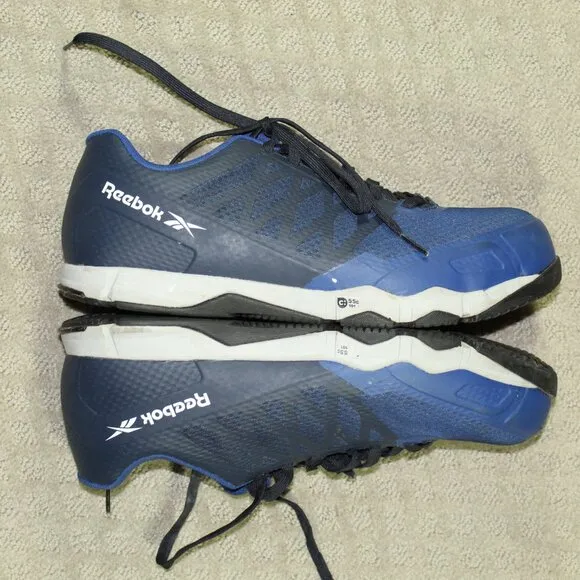 Reebok Shoes | Men's Sz 12W Blue Black Microweb Sublite Steel Toe Astm F2413-18