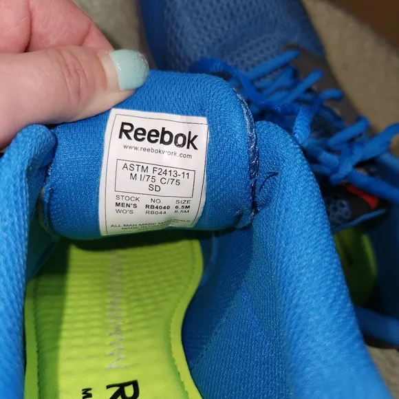 Reebok Sublite Cushion Work Alloy Safety Toe Size 8.5M Women's RB044 Blue,Memory