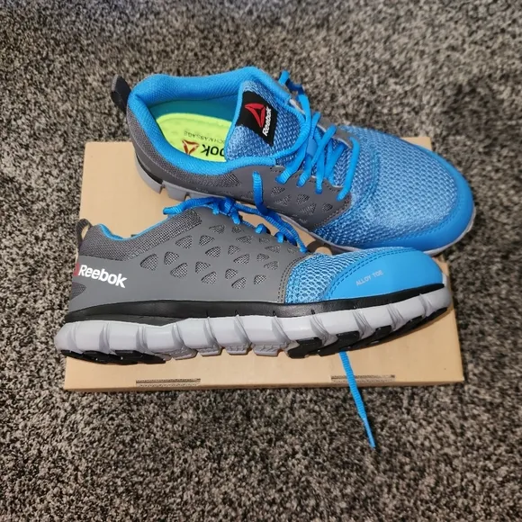 Reebok Sublite Cushion Work Alloy Safety Toe Size 8.5M Women's RB044 Blue,Memory