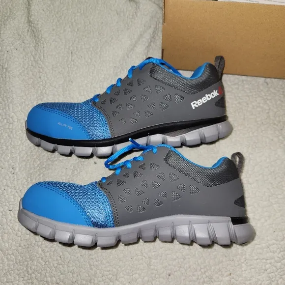 Reebok Sublite Cushion Work Alloy Safety Toe Size 8.5M Women's RB044 Blue,Memory