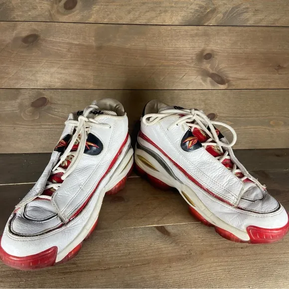 reebok the answer DMX men size 12 shoe white leather athletic basketball sneaker