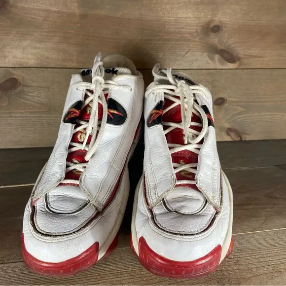 reebok the answer DMX men size 12 shoe white leather athletic basketball sneaker