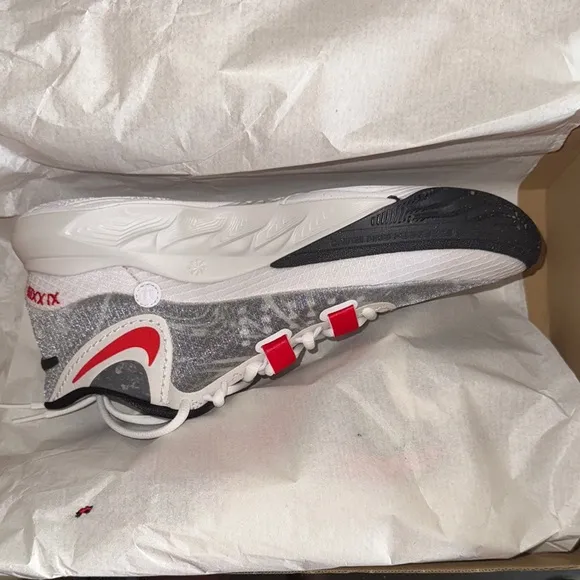 Reebok White and Red Athletic Sneakers