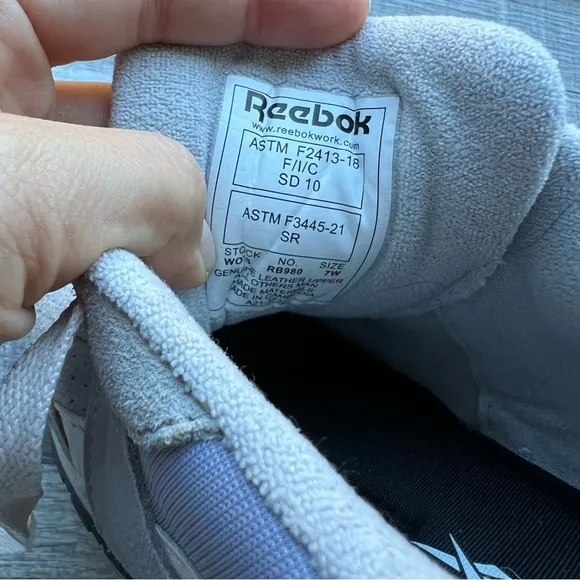 Reebok Womens Harman Work Gray Safety Shoes Size 7 Medium (B, M)