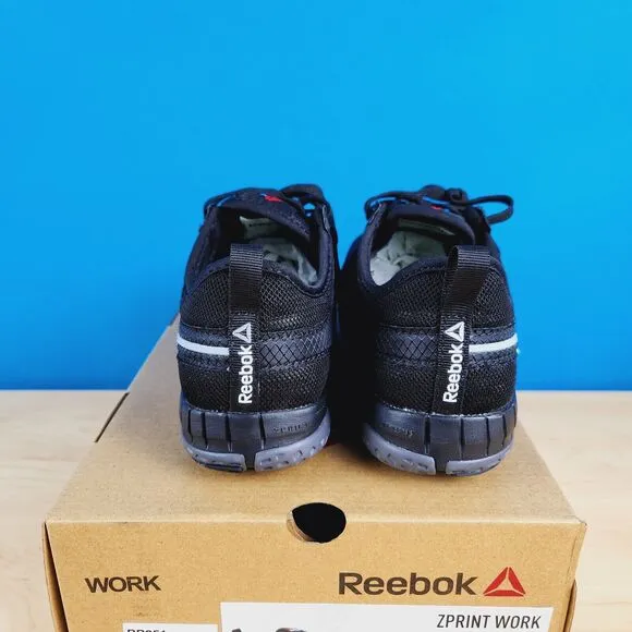 Reebok ZPrint Work RB4251 Womens‎ Size 6 Shoes Steel safety Toe MemoryTech Black