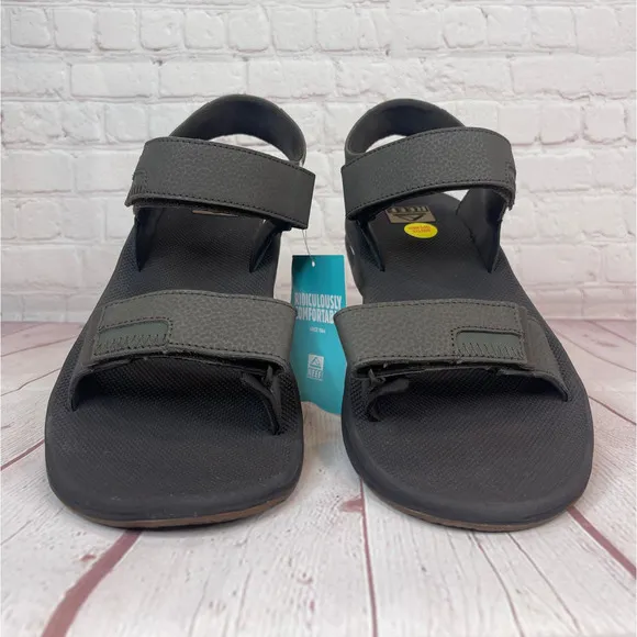 Reef Fanning Baja Brown Gum With Bottle Opener Sandals Mens Size 11
