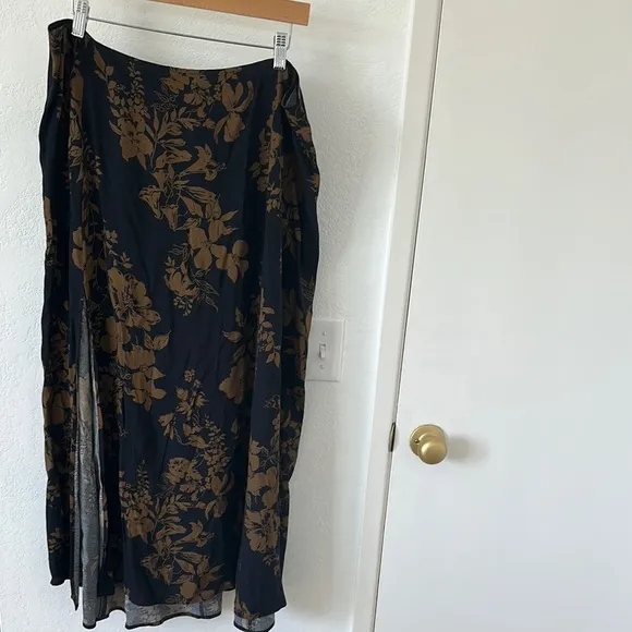 Reformation Zoe Floral Print Midi Skirt