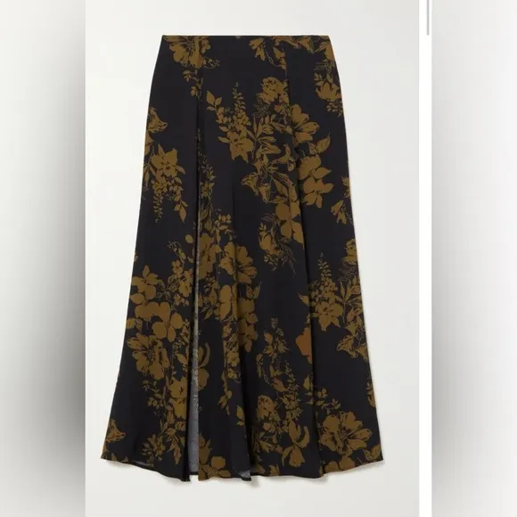 Reformation Zoe Floral Print Midi Skirt