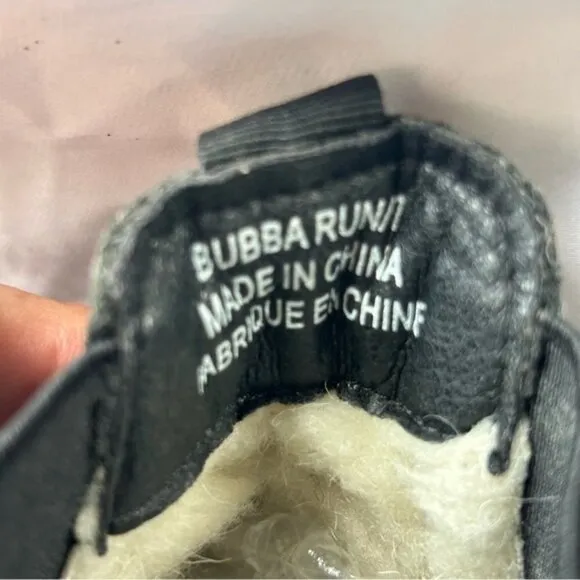 Report NWT Bubba Run Black Faux Fur Slip On Boots- Size 7