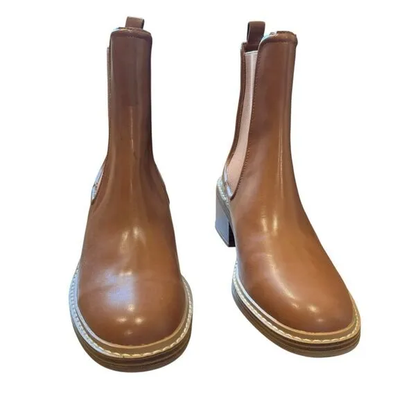 Revolve STEVEN by Steve Madden Cabell Chelsea Bootie Leather Ankle Boots NWOT