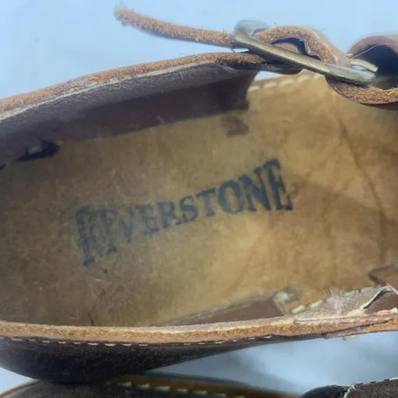 Riverstone Brown Leather Fishing Sandals Size 9.5. MCS3030B