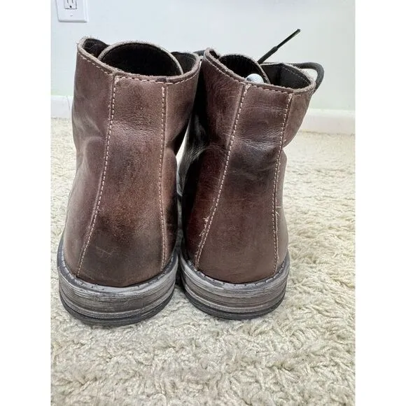 ROAN By‎ Bedstu Men's Distressed Brown Hoover Boots Size 10 Non Slip Lace Up