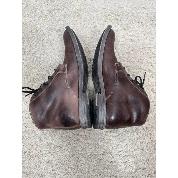 ROAN By‎ Bedstu Men's Distressed Brown Hoover Boots Size 10 Non Slip Lace Up