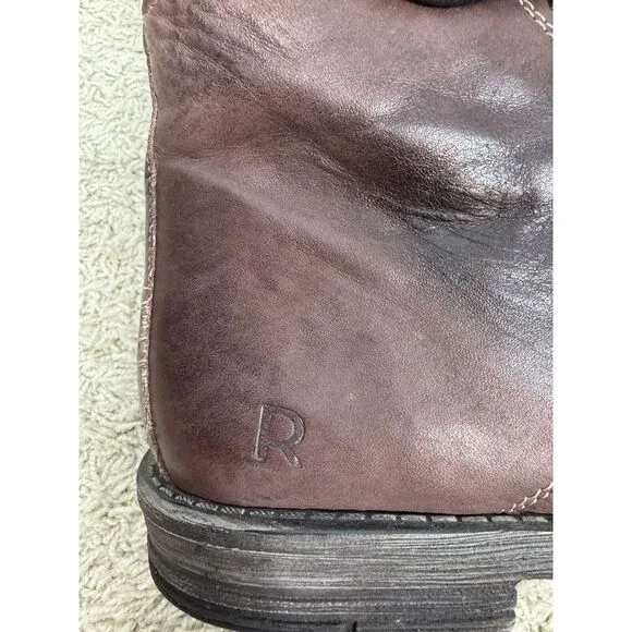 ROAN By‎ Bedstu Men's Distressed Brown Hoover Boots Size 10 Non Slip Lace Up